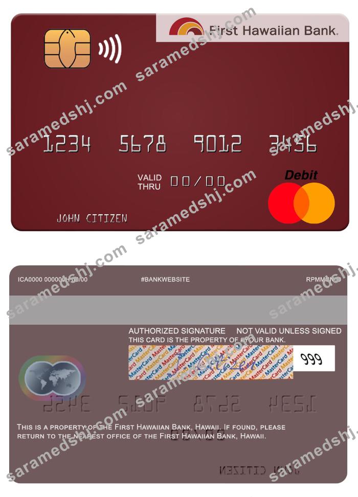 Hawaii First Hawaiian Bank mastercard
